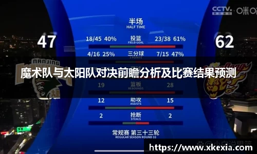 魔术队与太阳队对决前瞻分析及比赛结果预测